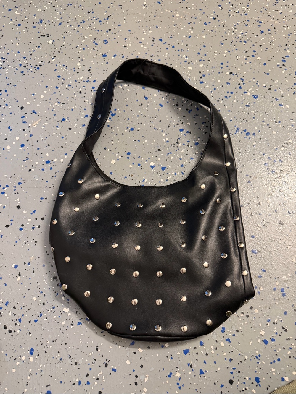 Studded Black Women’s Shoulder Bag